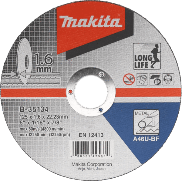 Makita Doorslijpschijf Staal 125 millimeter 10 stuks