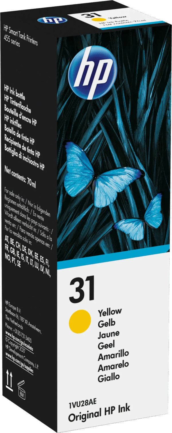 HP 31 Inktflesje Geel