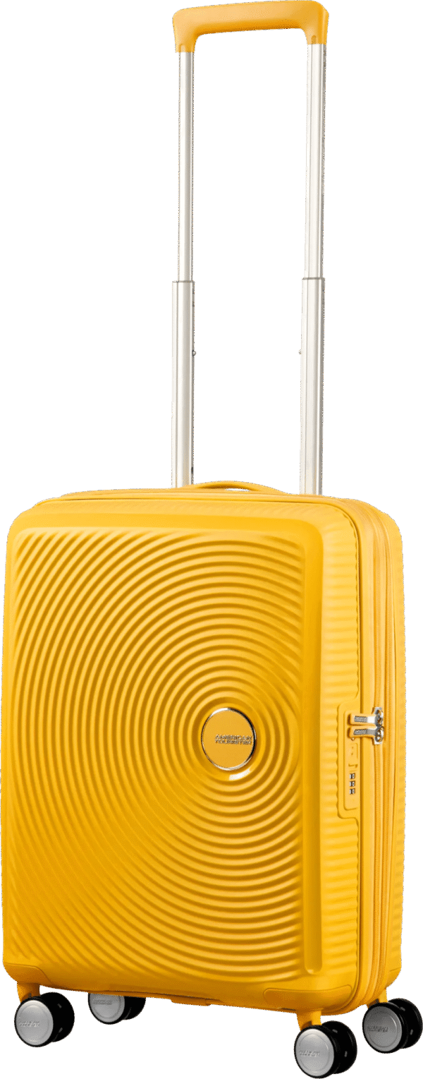 American Tourister Soundbox Expandable Spinner 55cm Golden Yellow