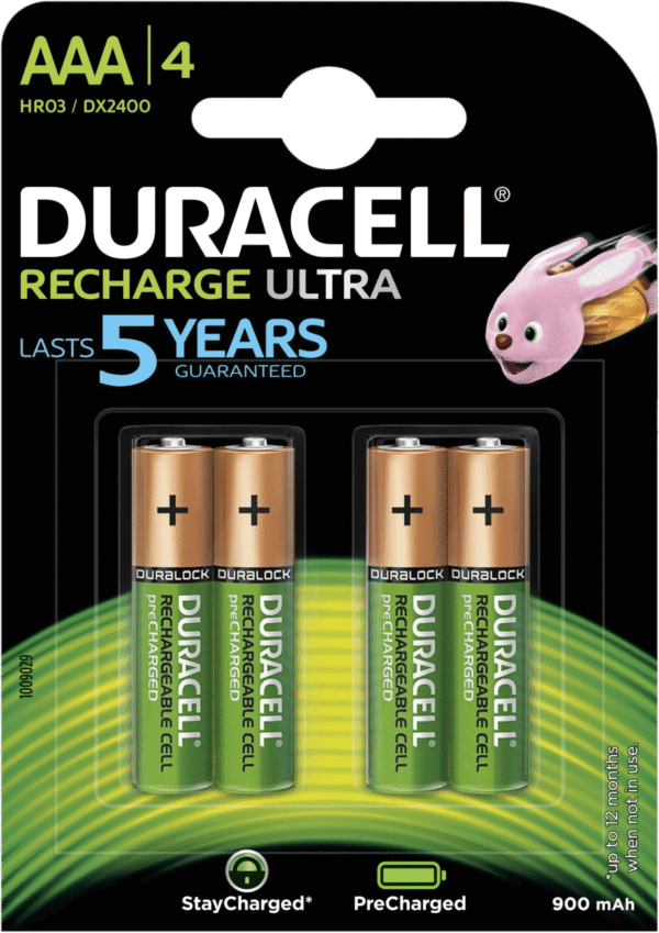Duracell Recharge Ultra AAA-batterijen 4 stuks