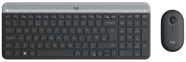 Logitech MK470 Slim Draadloos Toetsenbord en Muis Grijs QWERTY