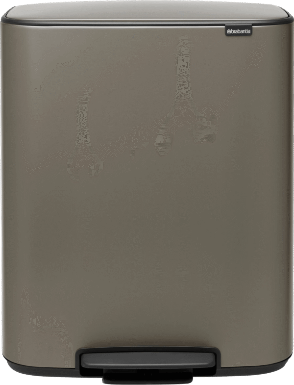 Brabantia Bo Pedal Bin 60 Liter Platinum