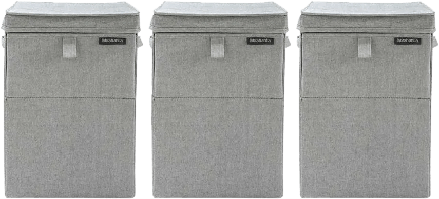 Brabantia wasboxen grey triple pack 1 Brabantia wasboxen grey triple pack