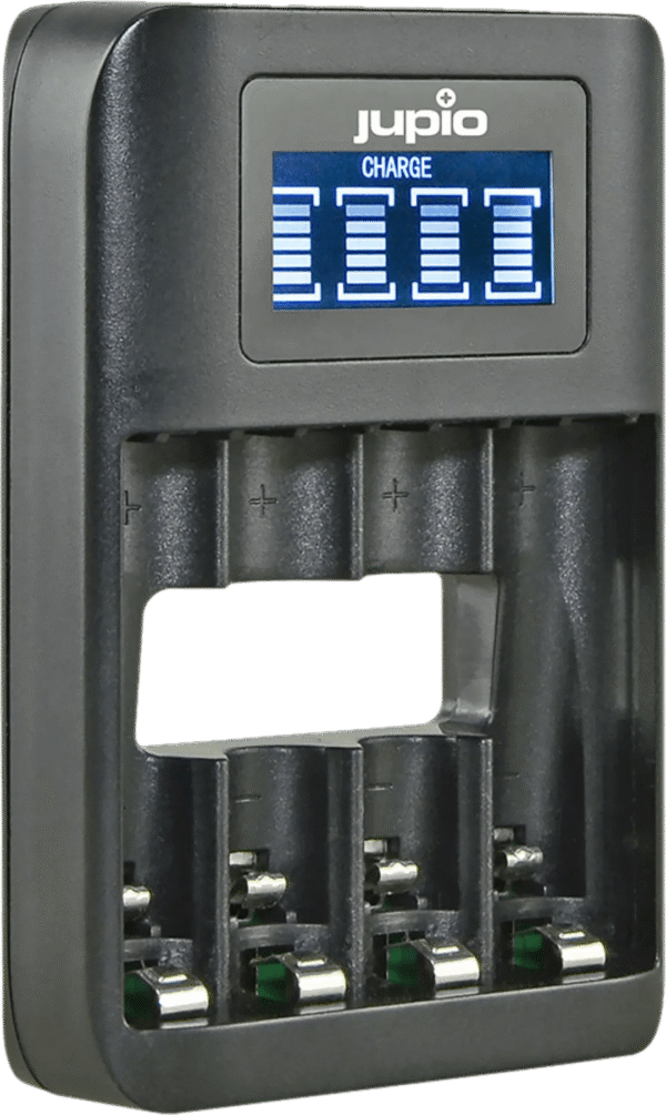 Jupio USB 4-slots Battery Fast Charger LCD