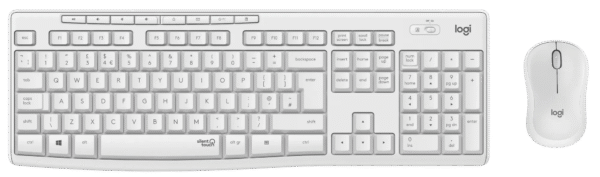Logitech MK295 Silent Draadloze Toetsenbord en Muis Wit QWERTY