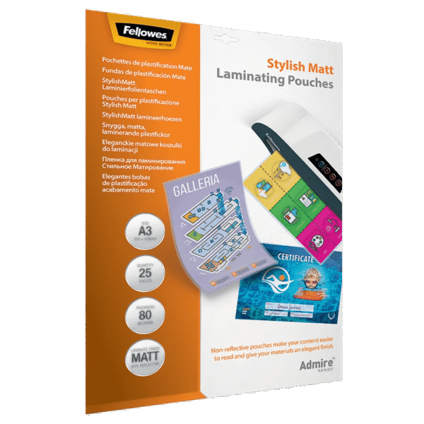 Fellowes Admire A3 Lamineerhoezen Stylish Matt