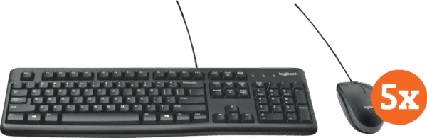 Logitech MK120 Toetsenbord en Muis QWERTY 5-Pack