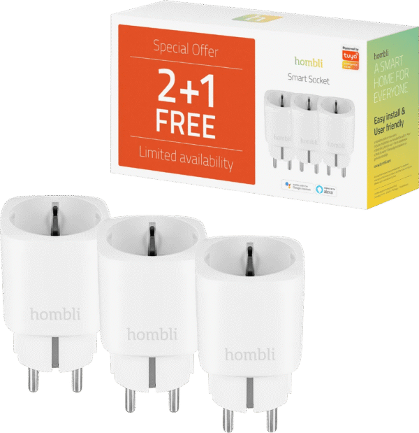 Hombli Slimme Stekker Wit 3-Pack