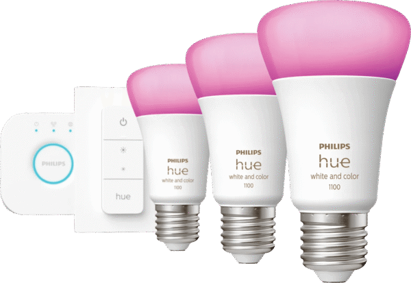 Philips Hue White and Color Starter Pack E27 met 3 lampen