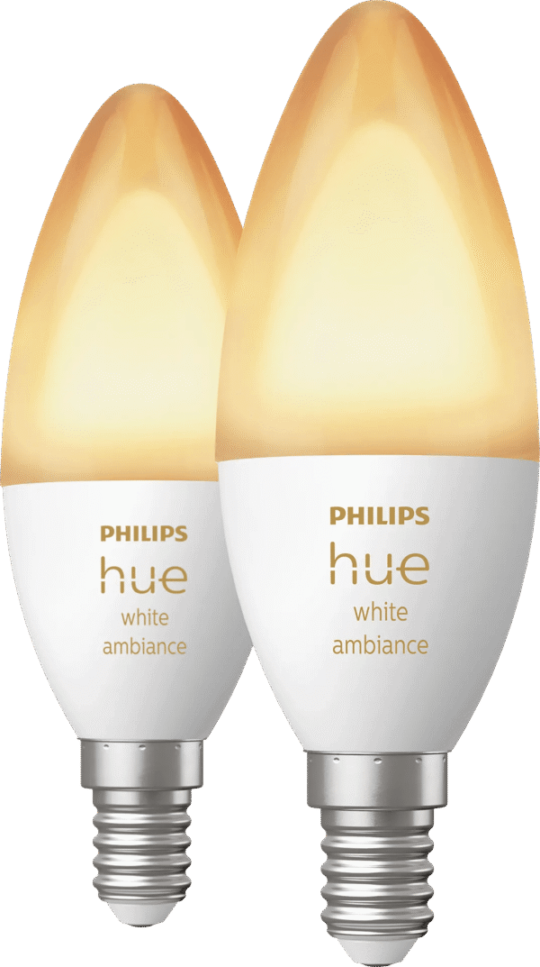 Philips Hue Kaarslamp White Ambiance E14 Duo pack
