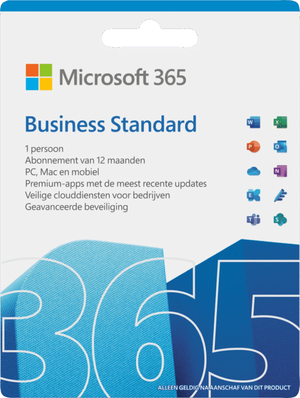 Microsoft Office 365 Business Standard NL 1 jaar Abonnement