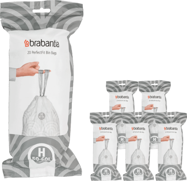 Brabantia Vuilniszakken Code H - 50-60 Liter (120 stuks)