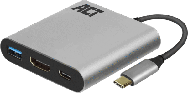ACT USB-C naar USB en HDMI adapter met power delivery