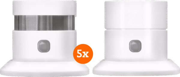 KlikAanKlikUit ZSDR-850 Rookmelder (3 jaar) 5-pack + Koolmonoxidemelder
