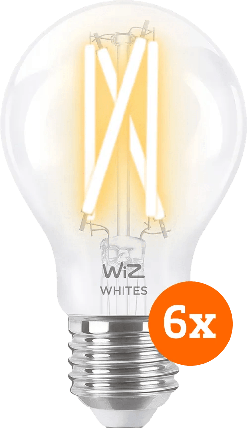 WiZ Smart Filament lamp Standaard 6-pack - Warm tot Koelwit Licht - E27