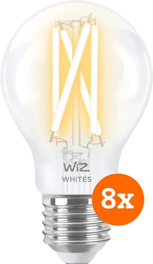 WiZ Smart Filament lamp Standaard 8-pack - Warm tot Koelwit Licht - E27