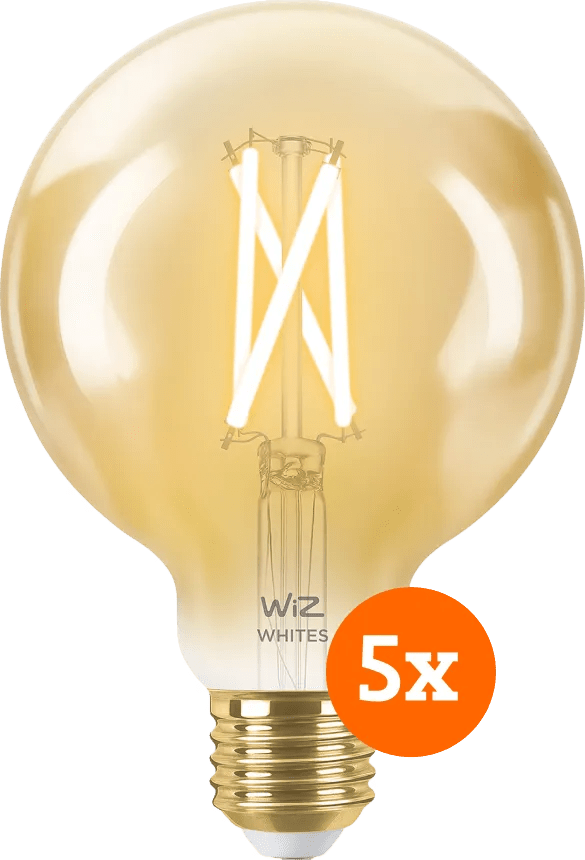 WiZ Smart Filament lamp Globe 5-pack - Warm tot Koelwit Licht - E27