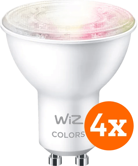 WiZ Smart Spot 4-pack - Gekleurd en Wit Licht - GU10