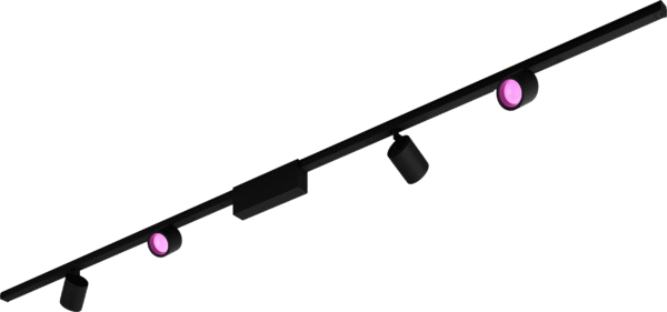 Philips Hue Perifo railverlichting plafond - 4 spots - White and Color - Zwart