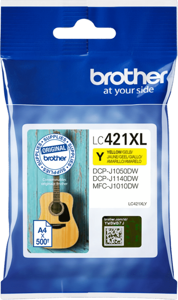 Brother LC-421XL Cartridge Geel