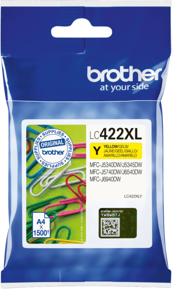 Brother LC-422XL Cartridge Geel