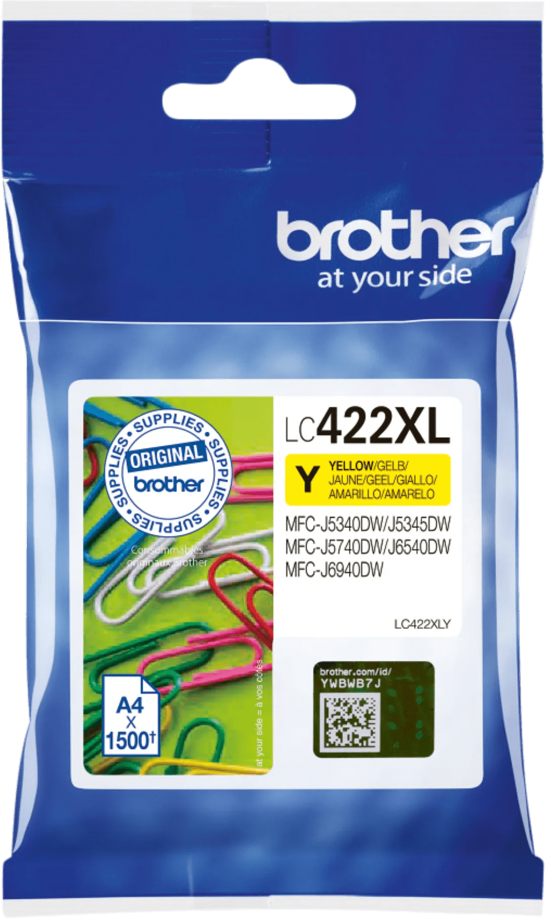 Brother lc-422xl cartridge geel 1 Brother lc-422xl cartridge geel