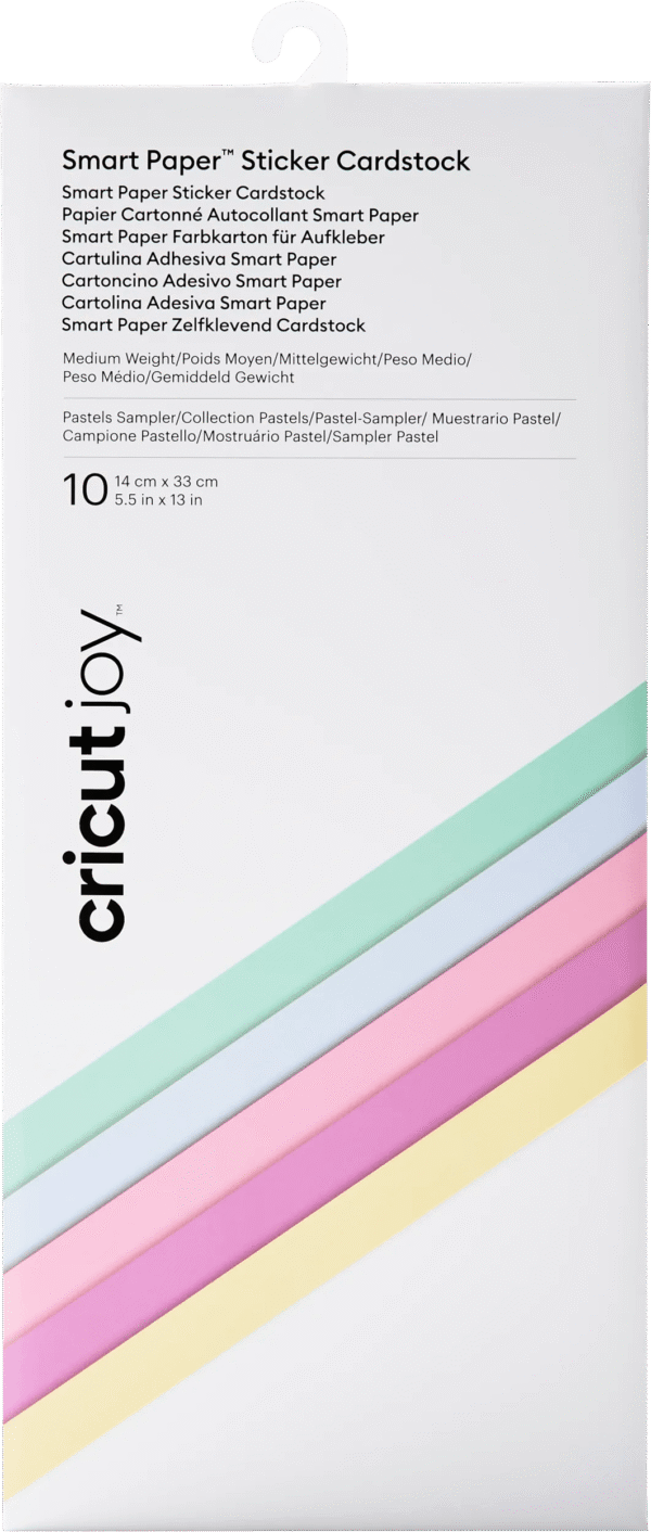 Cricut Joy Smart Sticker Cardstock 14 cm x 33 cm Pastel 10 Pack