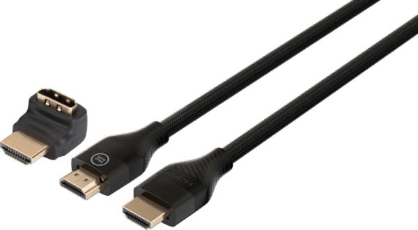 BlueBuilt HDMI Kabel 4K 60Hz Nylon 5 Meter 90° + adapter