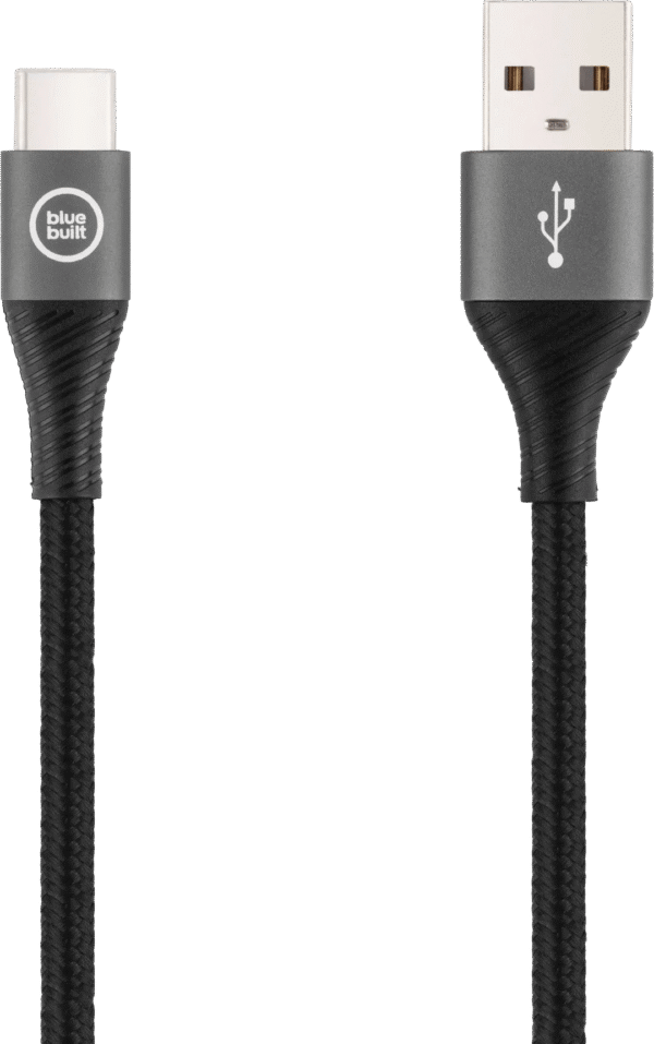 BlueBuilt Usb A naar Usb C Kabel 3m Nylon Zwart