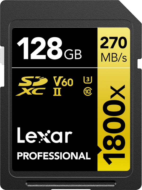Lexar Professional SDXC 1800x GOLD 128GB 180MB/s