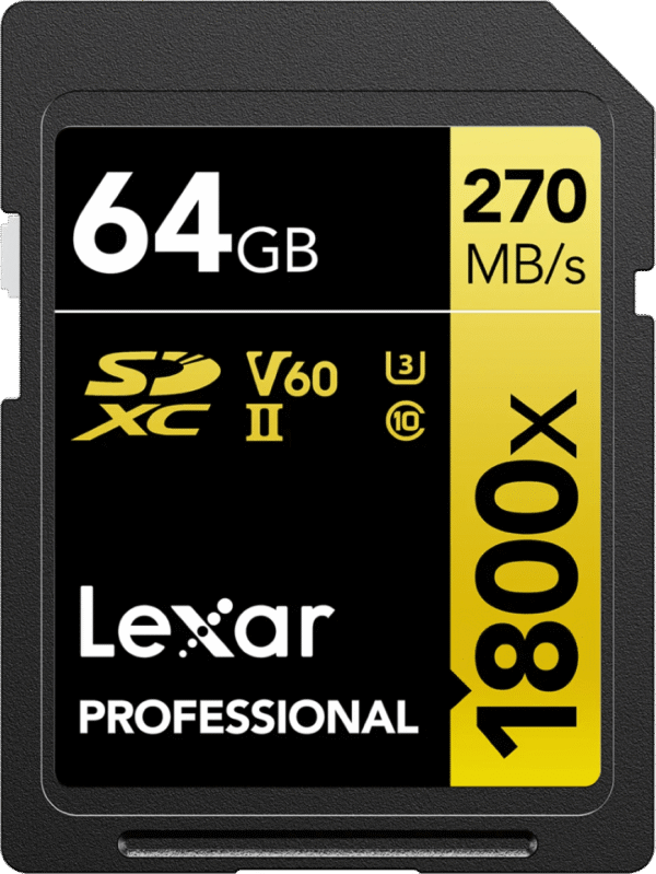 Lexar Professional SDXC 1800x GOLD 64GB 180MB/s