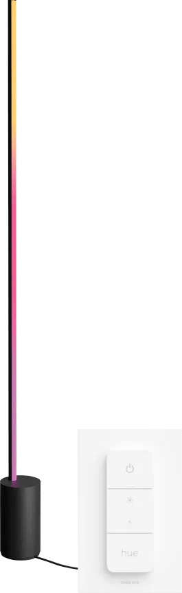 Philips Hue Gradient Signe White and Color vloerlamp zwart + dimmer