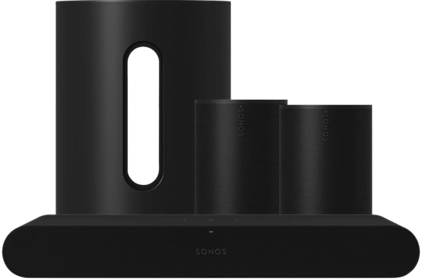 Sonos Ray Zwart + 2x Era 100 + Sub Mini Zwart