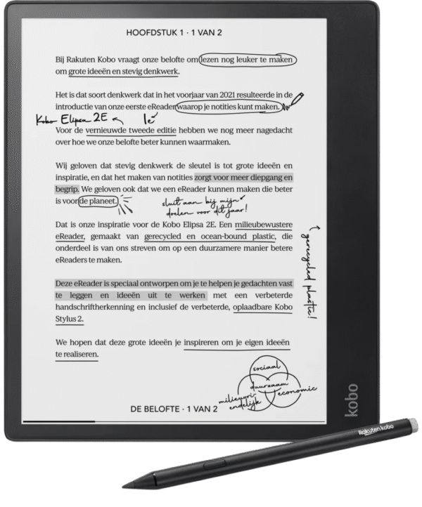 Kobo Elipsa 2E met Kobo Stylus 2