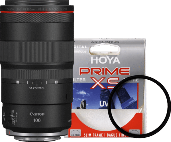 Canon RF 100mm f/2.8L Macro IS USM + Hoya UV Filter