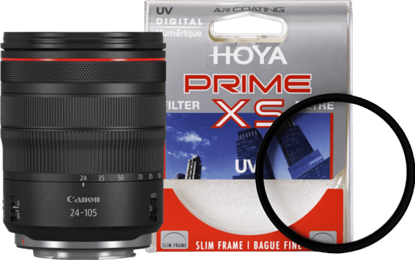 Canon RF 24-105mm f/4L IS USM + Hoya UV Filter