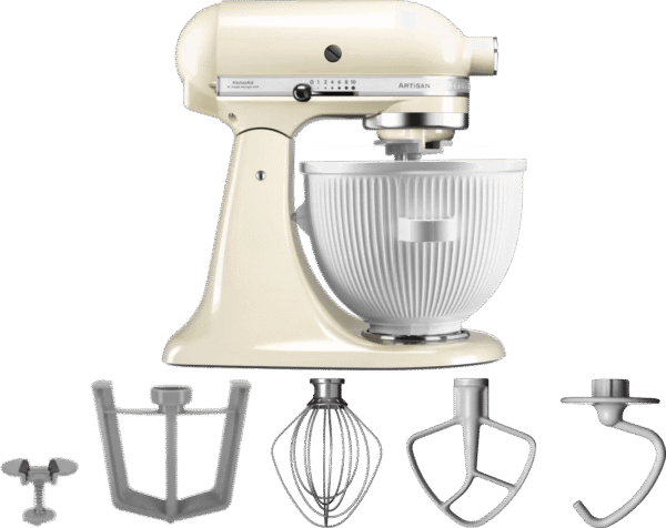 KitchenAid Artisan Mixer 5KSM125 Amandelwit + IJsbereider