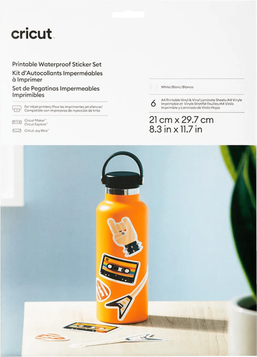 Cricut waterbestendige stickerset wit a4 (6 vellen) 1 Cricut waterbestendige stickerset wit a4 (6 vellen)