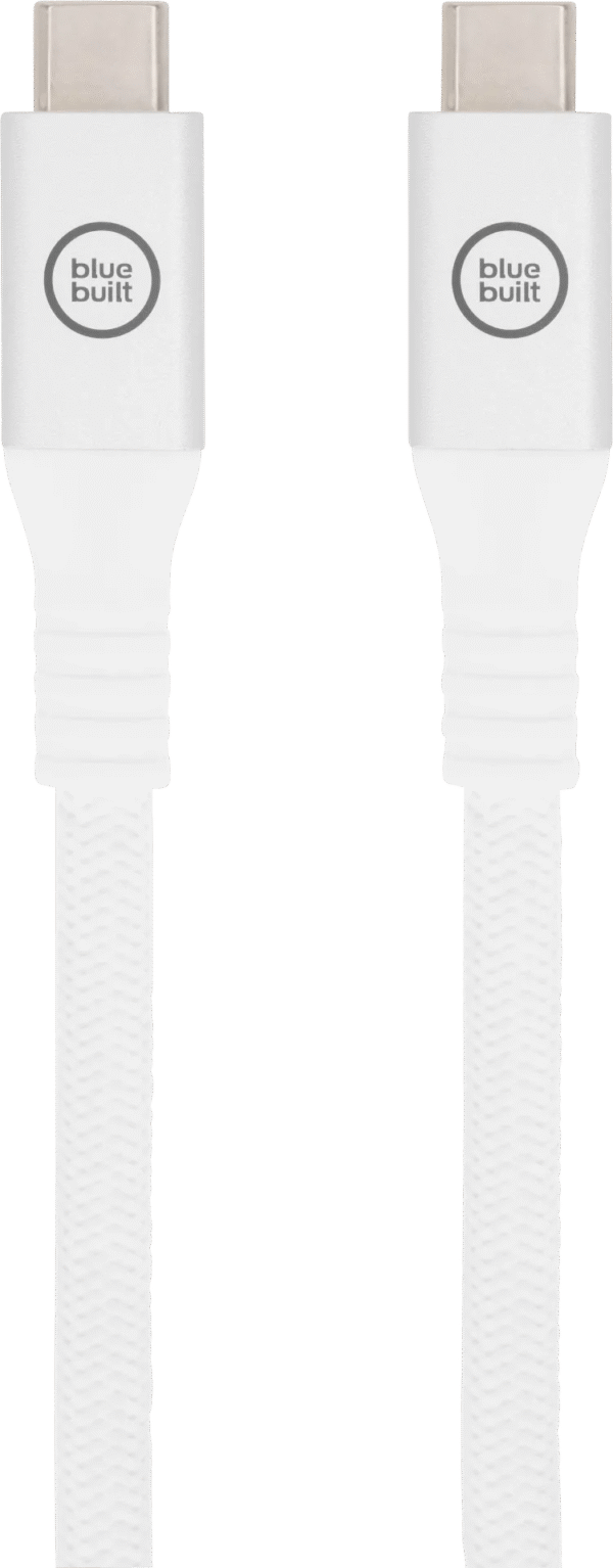 BlueBuilt Usb C naar usb C kabel 240W 2m Nylon Wit
