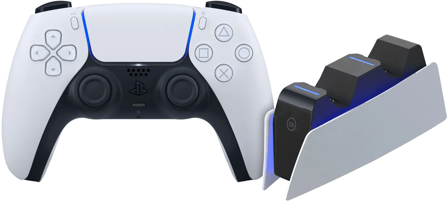 Sony playstation 5 dualsense draadloze controller + bluebuilt oplaadstation 1 Sony playstation 5 dualsense draadloze controller + bluebuilt oplaadstation