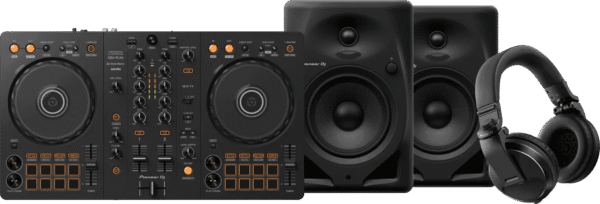 Pioneer DJ DDJ-FLX4 + Pioneer DJ HDJ-X5 Zwart + Pioneer DJ DM-50D Zwart