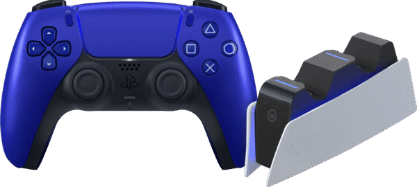 Sony Playstation 5 DualSense Draadloze Controller Cobalt Blue + BlueBuilt oplaadstation