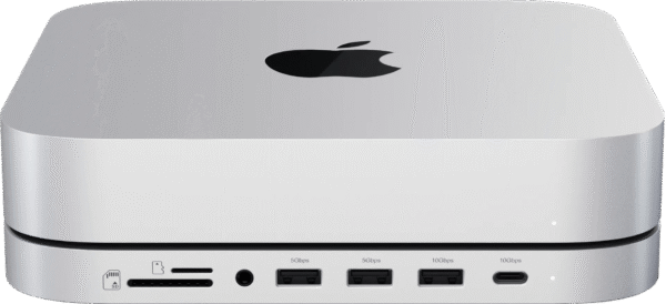 Satechi Aluminum Mac Mini/Mac Studio Stand Hub Zilver met SSD slot
