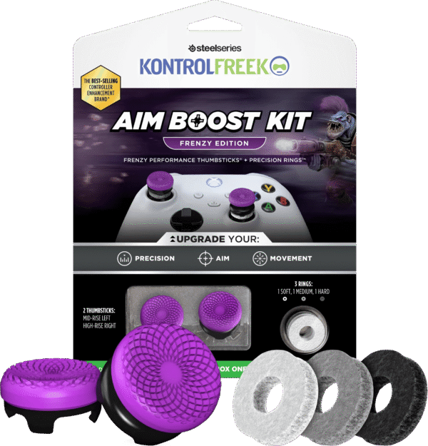 KontrolFreek Frenzy AimBoost Thumbsticks + Precision Rings Paars/Zwart Xbox