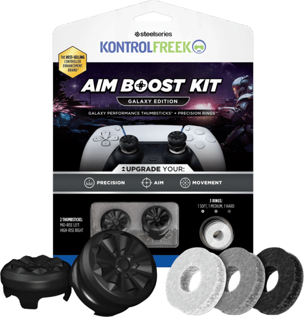 KontrolFreek Galaxy AimBoost Thumbsticks + Precision Rings Zwart PS5/PS4