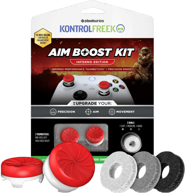 KontrolFreek Inferno AimBoost Thumbsticks + Precision Rings Rood/Wit Xbox