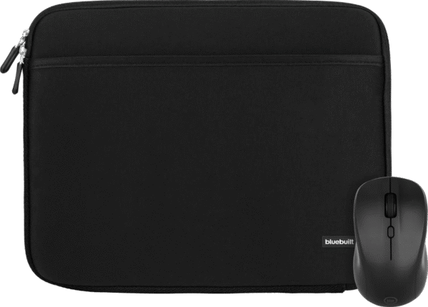 BlueBuilt Laptophoes breedte 32 cm 14 inch Zwart + Nexum Draadloze muis