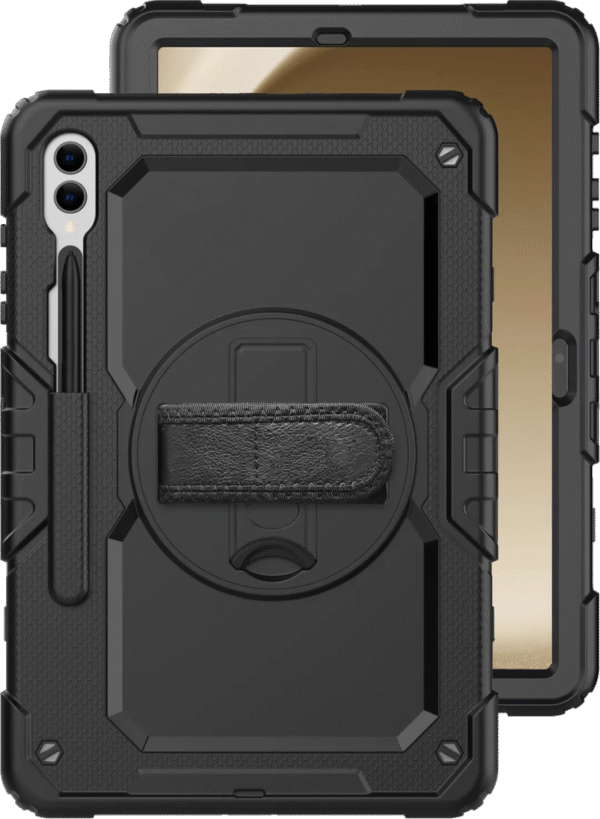 Just in Case Samsung Galaxy Tab S10 / S9 Plus / S9 FE Plus Rotating Back Cover Zwart