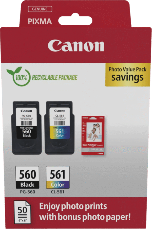 Canon PG-560/CL-561 Cartridge + Fotopapier