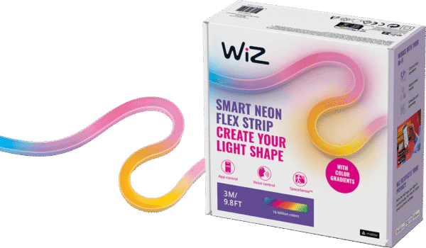 WiZ Neon Lightstrip voor binnen - Gekleurd en wit licht - 3m